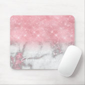 ピンクグレーマーブルスパークリーグリッターブランディング美しい マウスパッド (マウス)