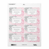 ピンクグレームスベビーシャワーウォーターボトルのお気に入り ラベル (フルシート)