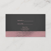 ピンクグレーモダングラムシークンシック友人を参照 紹介カード (裏面)