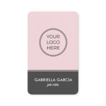 ピンクグレーモダンビジネスロゴ