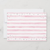 ピンクグレーユニコーン顔フォトバースデーパーティー 招待状 (裏面)