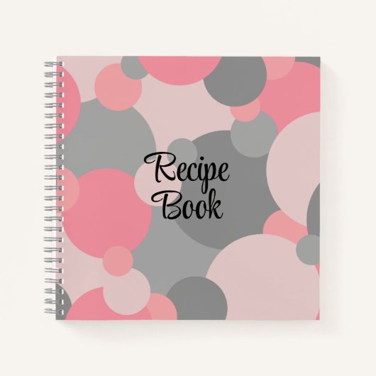 ピンクグレー分子レシピ書 ノートブック (正面)