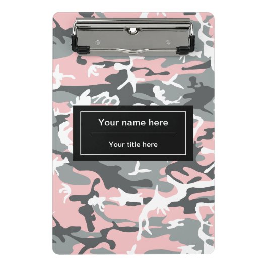 ピンクグレー迷彩, 迷彩, 軍用, 軍 ミニクリップボード (正面)