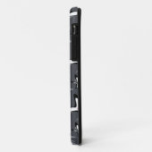 ピンクグレー モダン抽象フラワー Case-Mate iPhoneケース (裏面/左)