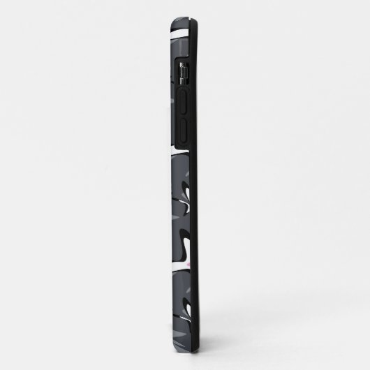 ピンクグレー モダン抽象フラワー Case-Mate iPhoneケース (裏面/左)