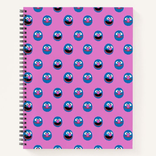 ピンクグローバー顔パターン ノートブック (正面)