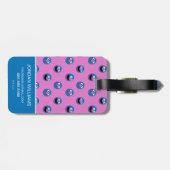 ピンクグローバー顔パターン ラゲッジタグ (裏面横)