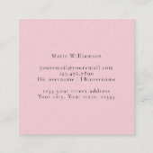 ピンクグローパステルサンセットヒュエステートエージェント スクエア名刺 (裏面)