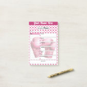 ピンクグローブ_ウィークリープランナー ポストイット (デスク上)