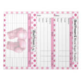 ピンクグローブ_血圧と砂糖のログ ノートパッド (正面)