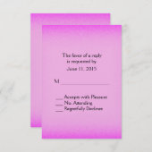 ピンクグローRSVP 出欠カード (正面/裏面)