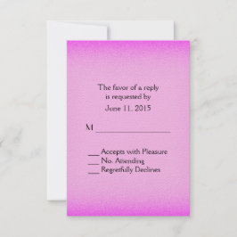 ピンクグローRSVP 出欠カード