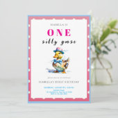 ピンクグース1歳の誕生日 招待状 (スタンド正面)