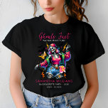 ピンクグールズハローエンバチェロレッテ Tシャツ<br><div class="desc">ピンク祝グウルのハロウィンバチェロレッテTシャツでスタイルする準備をしろ！このおもしろいとフェスティバルのシャツはっきりしたは、花嫁と彼女の群れの群れに最適なピンクのデザインを備えている。あなたは町に出ても不気味な夜を過ごしても、このTシャツはあなたのバチェロレッテにハロウィンのtouchをしゃれている追加する。快適スタイリッシュで、おもしろい、笑い、忘れられない思い出の夜のための理想的な衣装の選択。お前を捕まえてグール集団が一夜の思い出に集まる！</div>