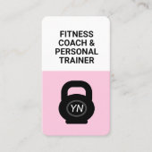 ピンクケトルベルパーソナルトレーナー名刺 名刺 (正面)