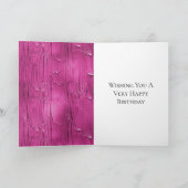ピンクケーキつや消し誕生日 カード (内部)