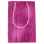 ピンクケーキつや消し誕生日 ミディアムペーパーバッグ (正面)