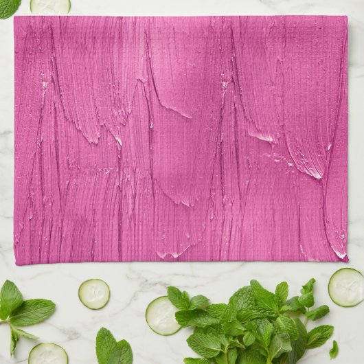 ピンクケーキつや消し キッチンタオル (折り畳み)