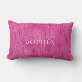 ピンクケーキつや消し パーソナライズされた ランバークッション (正面)