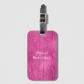 ピンクケーキつや消し ラゲッジタグ (正面縦)