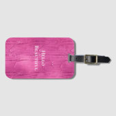 ピンクケーキつや消し ラゲッジタグ (正面横)