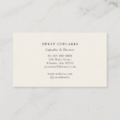 ピンクケーキエレガントーミキサーベーカリー 名刺 (裏面)