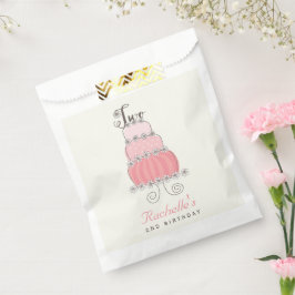 ピンクケーキデイジーシック2女の子2nd誕生日パーティー フェイバーバッグ