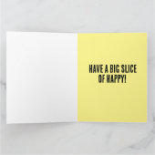 ピンクケーキハッピーバースデー厚つや消しビッグカード カード (内部)