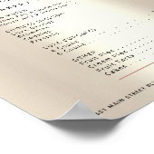 ピンクケーキベーカリーグリッタードリップ金ゴールドメニュー価格表 ポスター (角)