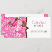 ピンクケーキポップ:ギフト券 (正面/裏面)