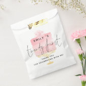 ピンクケーキ名21歳の誕生日パーティーありがとう フェイバーバッグ (封をした状態)