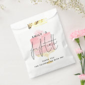 ピンクケーキ名50thバースデーパーティーありがとう フェイバーバッグ (封をした状態)