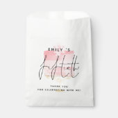 ピンクケーキ名50thバースデーパーティーありがとう フェイバーバッグ (正面)