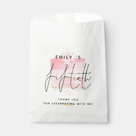 ピンクケーキ名50thバースデーパーティーありがとう フェイバーバッグ