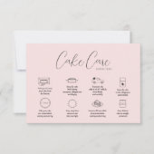 ピンクケーキ気に指示カード ノートカード (正面)