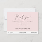 ピンクケーキ気に指示カード ノートカード (裏面)