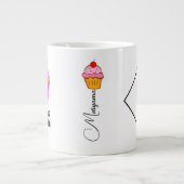 ピンクケーキ用マイクロ波安全20ozマグカップ ジャンボコーヒーマグカップ (正面)