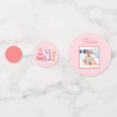 ピンクケーキ1st誕生日テーブル コンフェッティ (裏面)