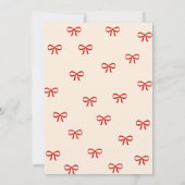 ピンクケーキ&レッドボウ誕生日招待状 招待状 (裏面)