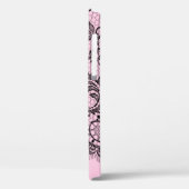 ピンクケースメイトiPhoneケース上のブラックレースのフリンジ Case-Mate iPhoneケース (裏面 / 左)