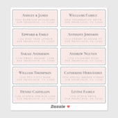 ピンクゲスト住所 シール注文6"または8"! シール (シート)