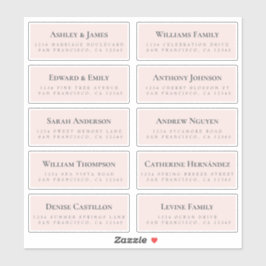 ピンクゲスト住所 シール注文6"または8"! シール