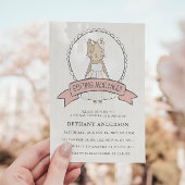 ピンクゲティングメイドキャットテーマブライダルシャワー 招待状