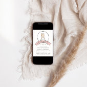 ピンクゲティングメイドキャットテーマブライダルシャワー 招待状