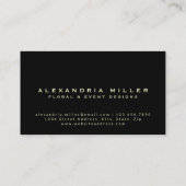 ピンクゲモダンルベラデイジーフローラ 名刺 (裏面)