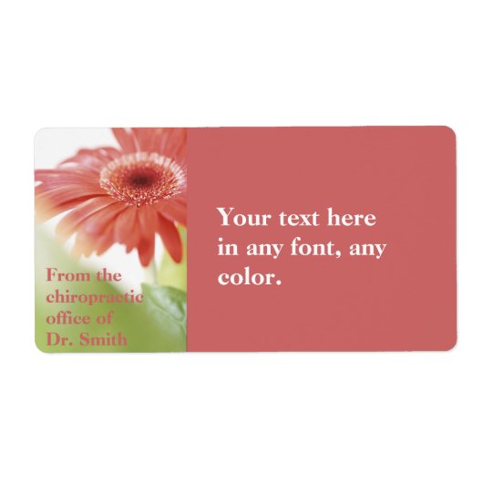 ピンクゲルベナラベル ラベル (正面)