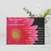 ピンクゲルベラデイジー結婚式招待状 招待状 (スタンド正面)