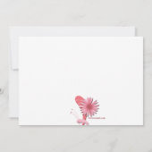 ピンクゲルベラ宗教的招待状 招待状 (裏面)