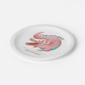 ピンクゲーターガールズバースデーパーティー ペーパープレート (アングル)