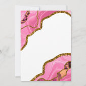 ピンクゲーデアゲイト金ゴールドクロスバプテスマ《キリスト教》洗礼式や命名式 サンキューカード (裏面)